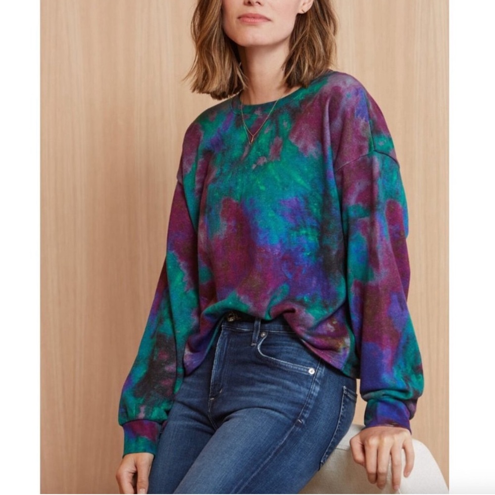 PAIGE Raeanne Sweatshirt in Aurora Tie Dye.